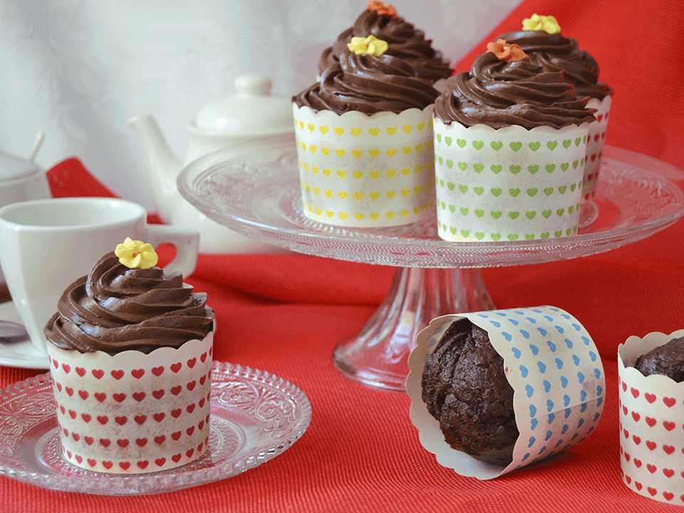 Cupcakes de chocolate