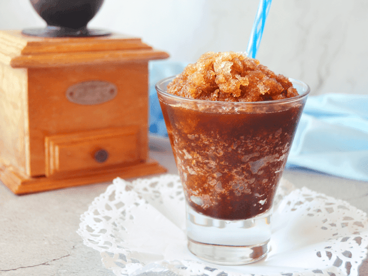 Granizado de café en cafetera italiana