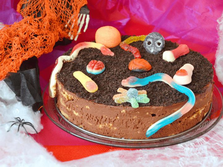 Tarta terrorífica de galletas y mousse de chocolate