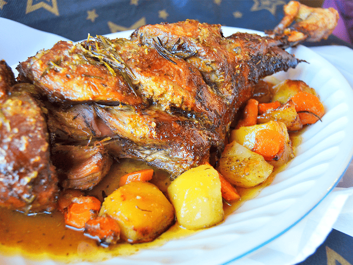 Pierna de cordero al horno