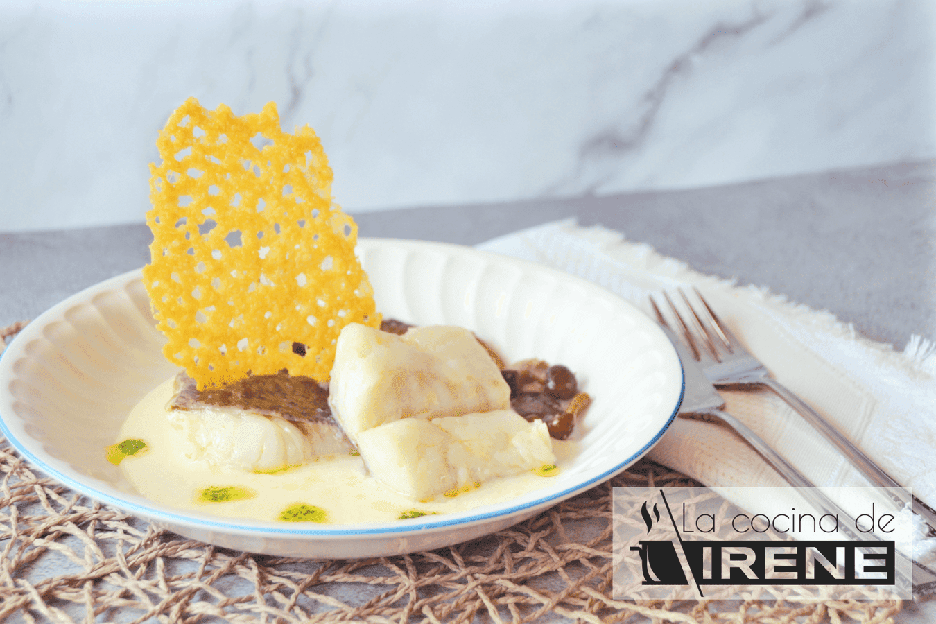 Bacalao al queso Idiazábal con crujiente de Parmesano
