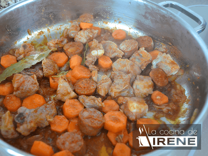 Paso de la receta
