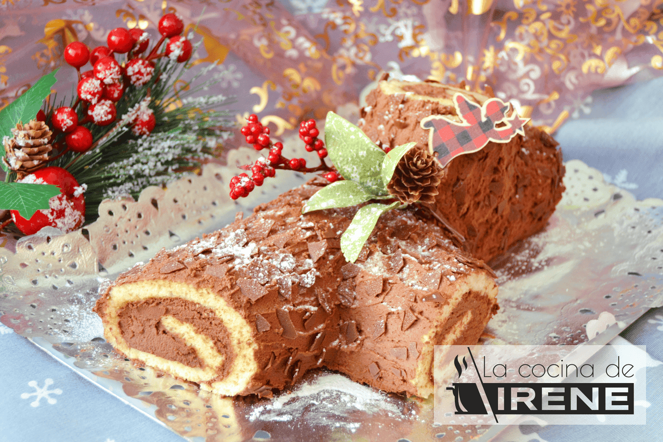 Tronco de mousse de chocolate