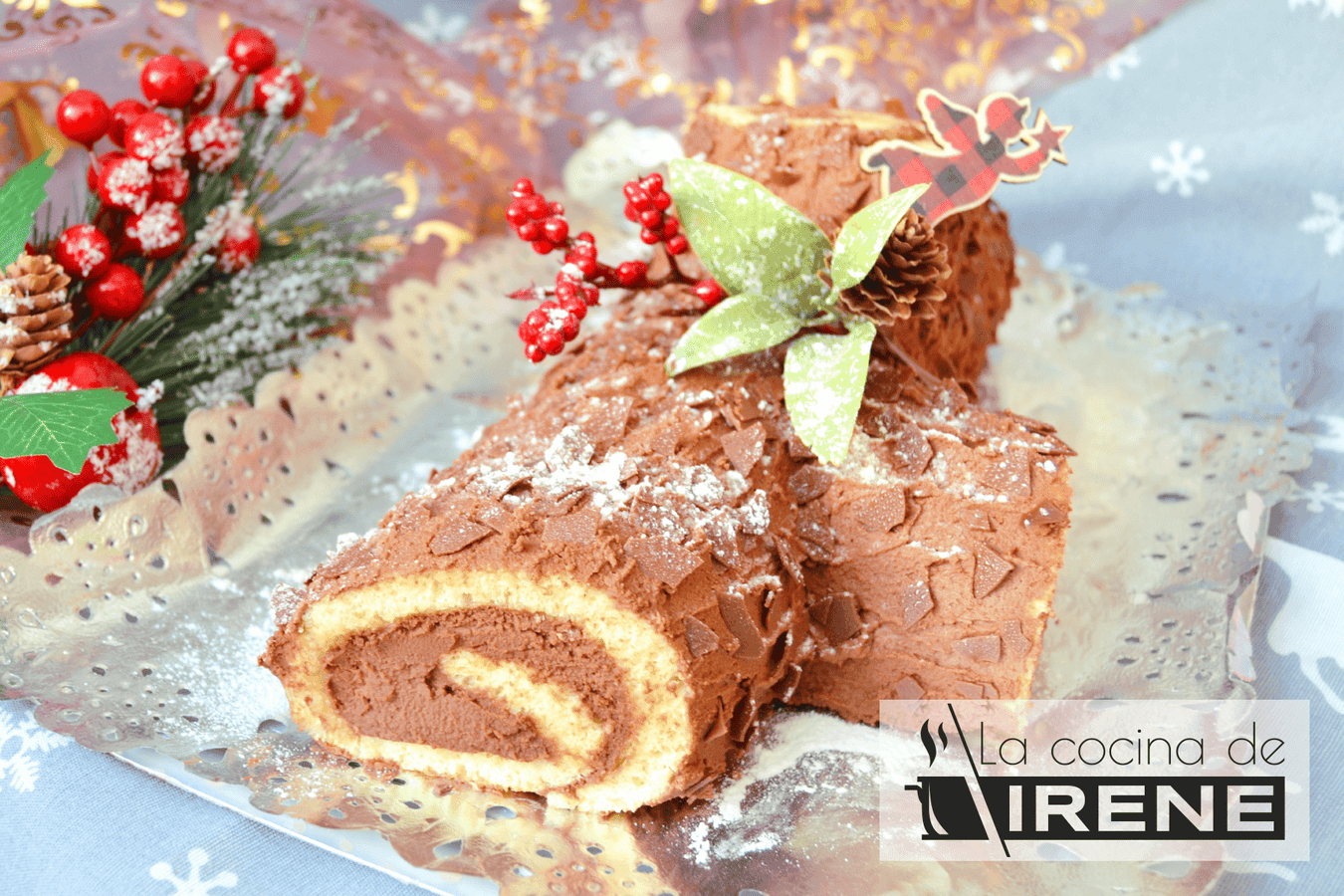 Tronco de mousse de chocolate