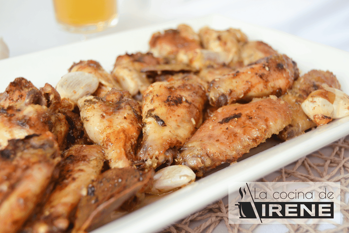 Alitas de pollo al ajillo