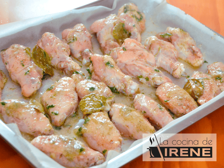 Paso de la receta