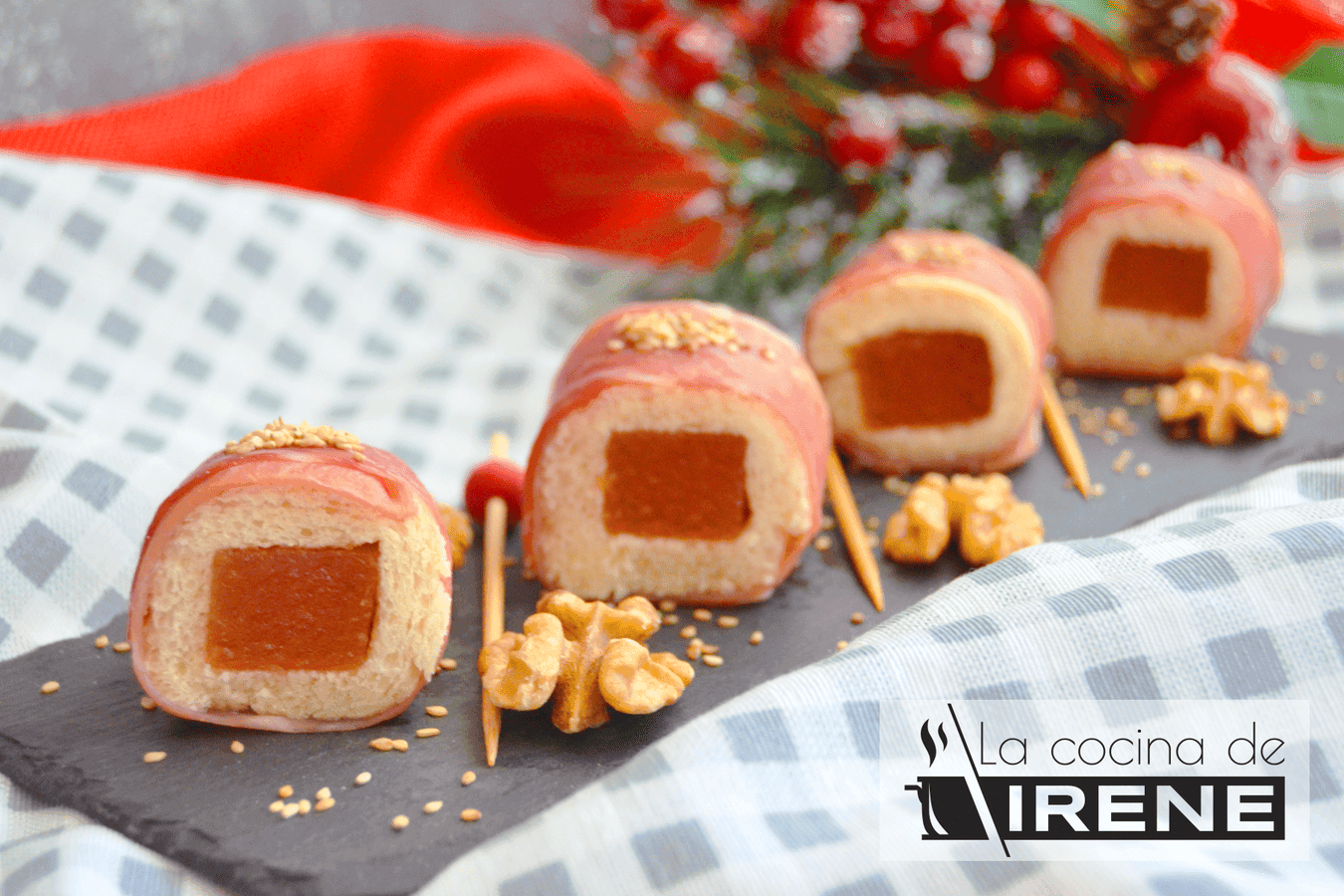 Bocaditos de jamón serrano con membrillo