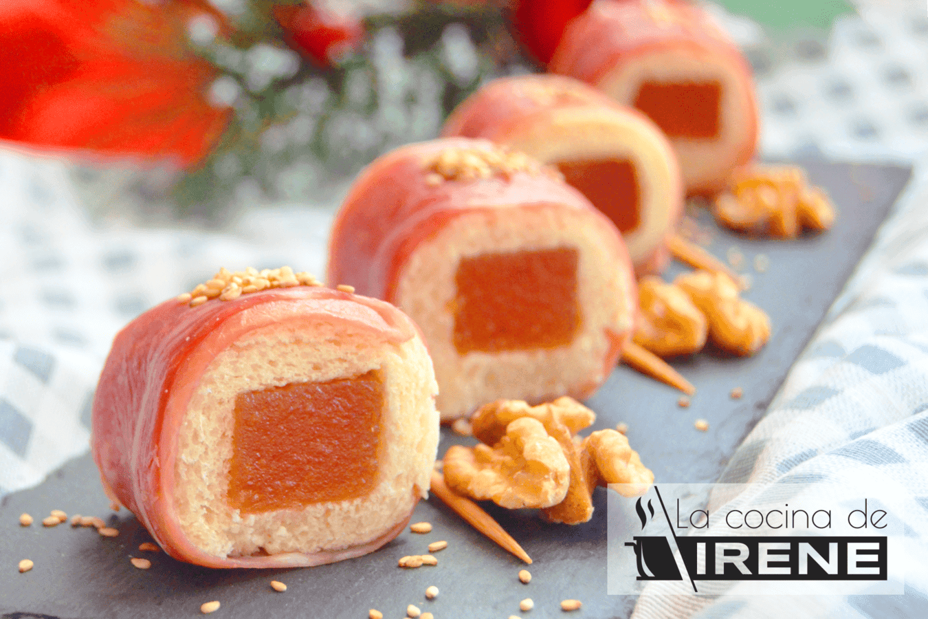 Bocaditos de jamón serrano con membrillo