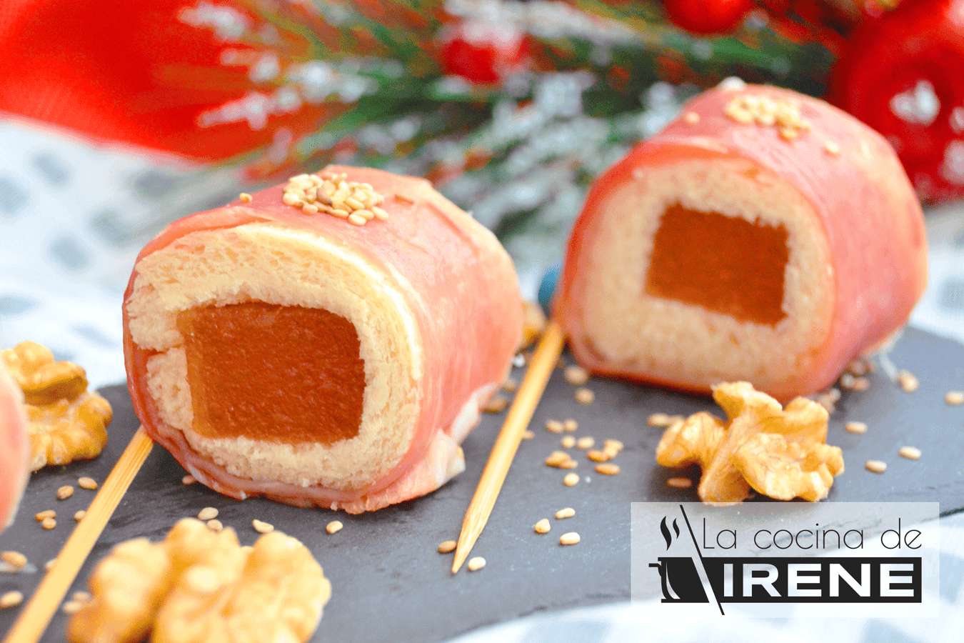 Bocaditos de jamón serrano con membrillo