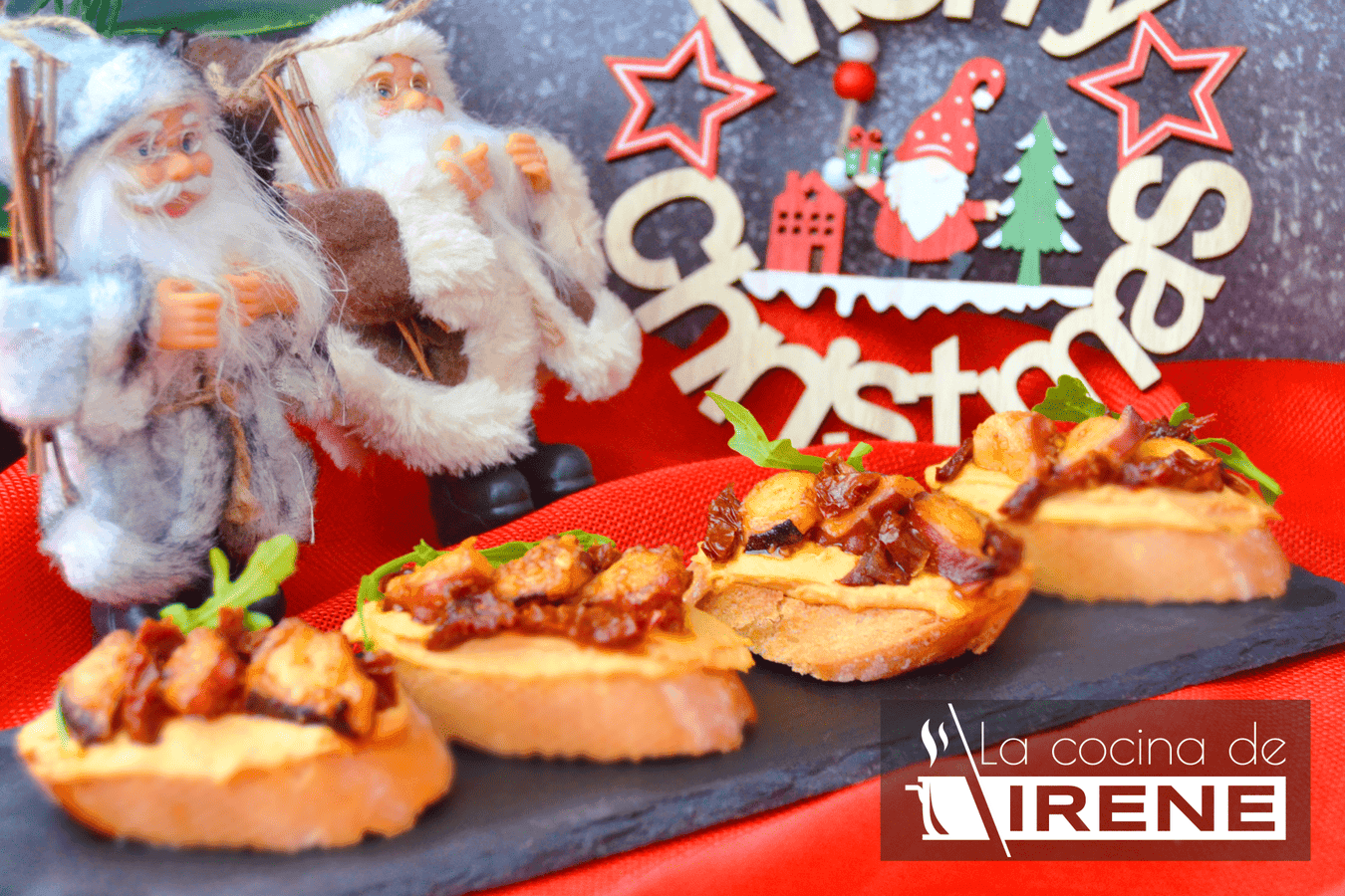 Pinchos de pulpo y hummus