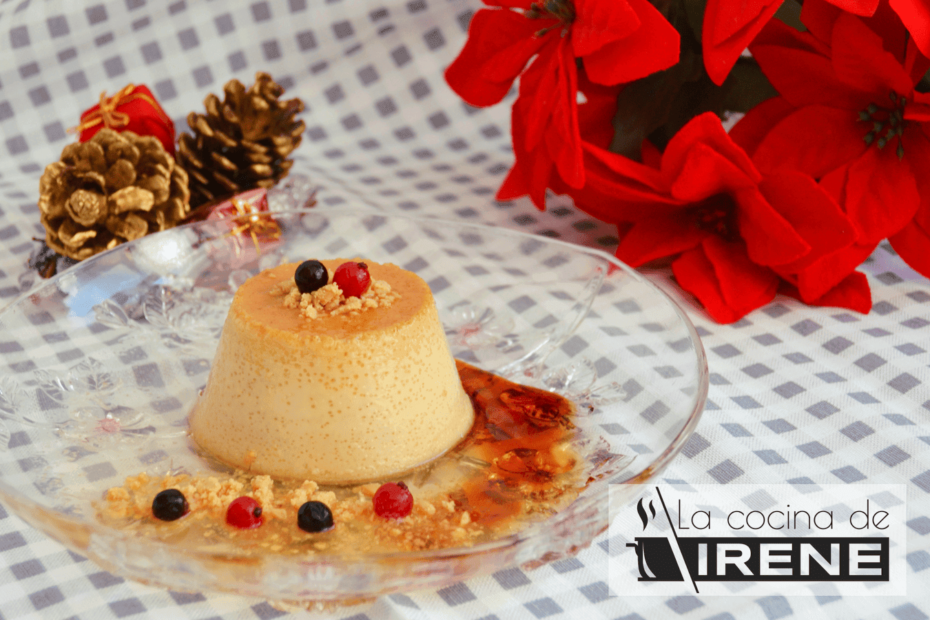 Flan de turrón