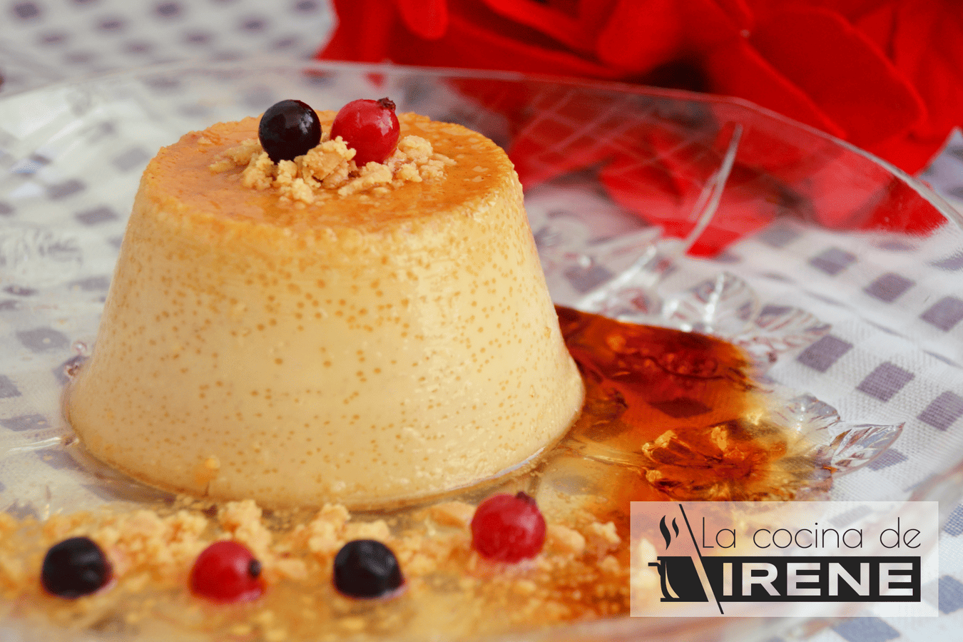 Flan de turrón
