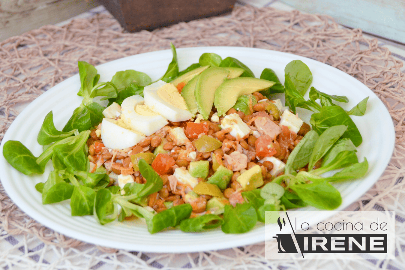 Ensalada de lentejas y atún