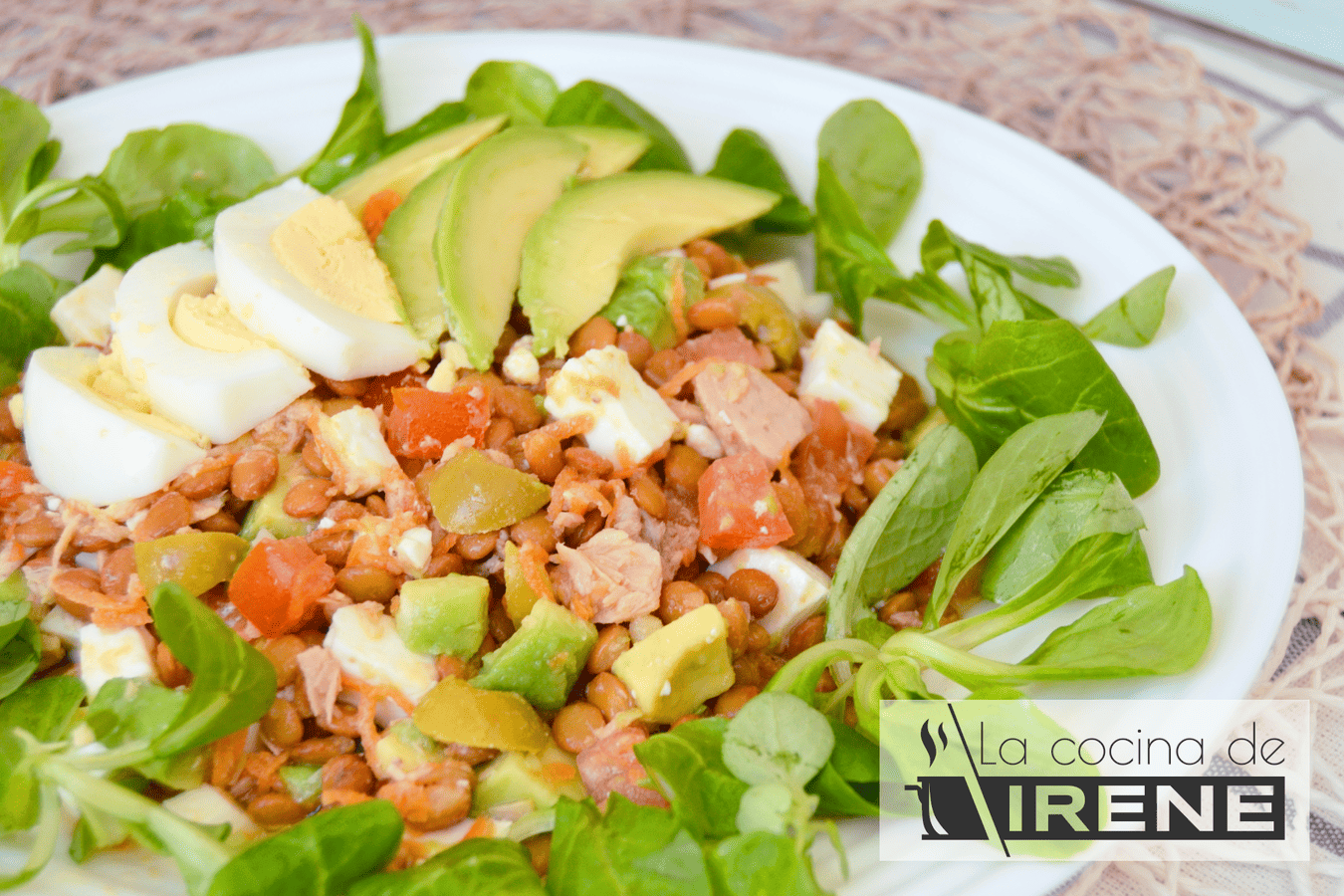 Ensalada de lentejas y atún