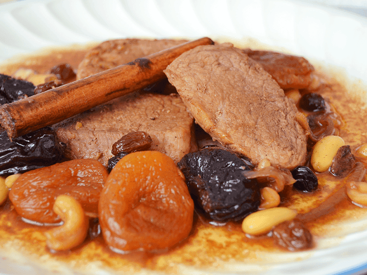 Solomillo de cerdo con frutos secos