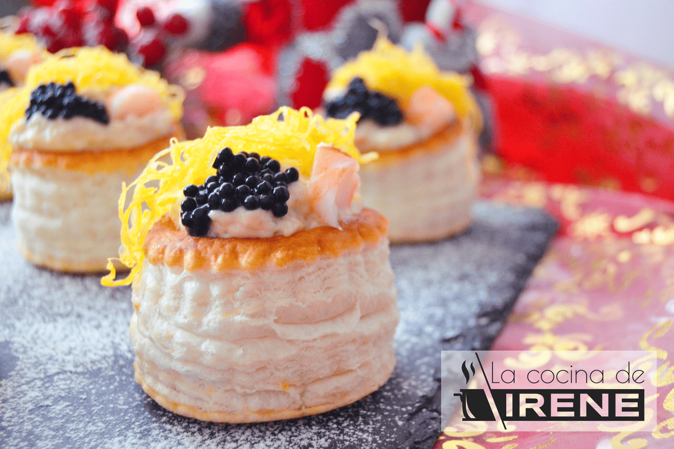 Mini volovanes rellenos de merluza y bechamel