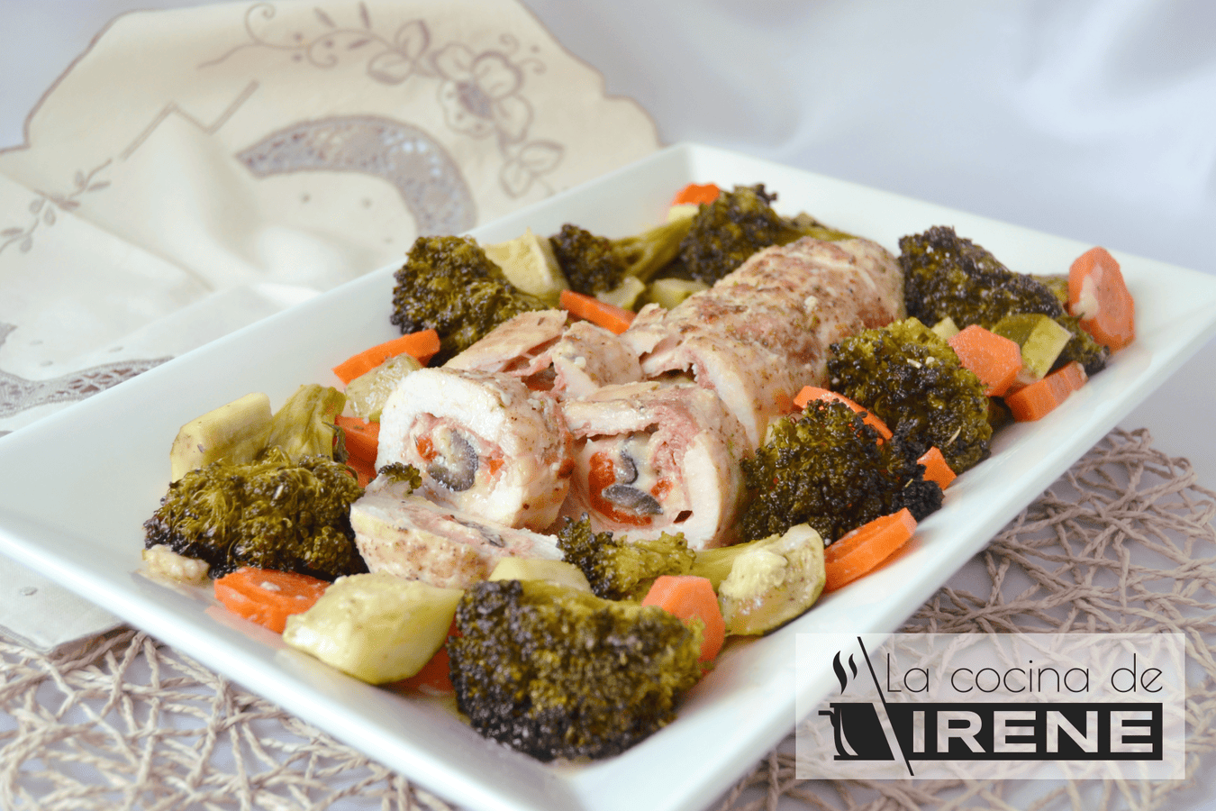 Pechuga de pavo rellena de jamón serrano y queso