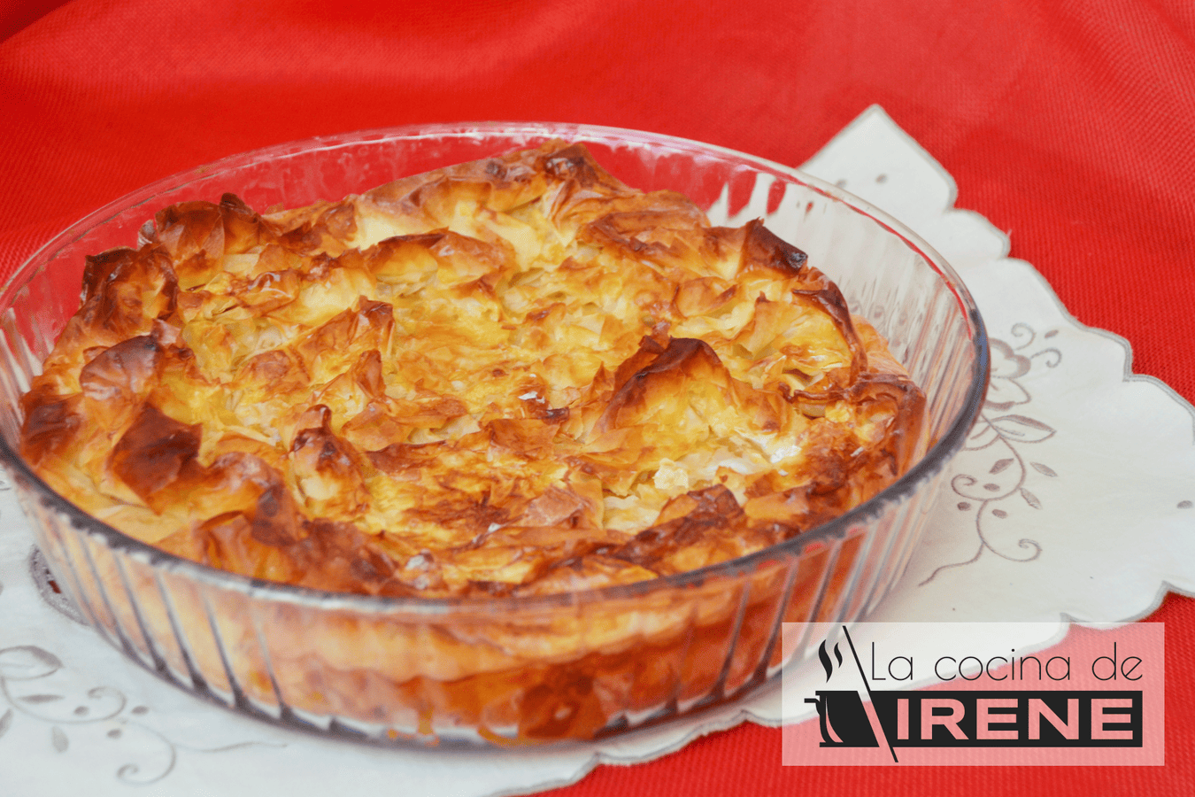 Pastel crujiente de carne picada
