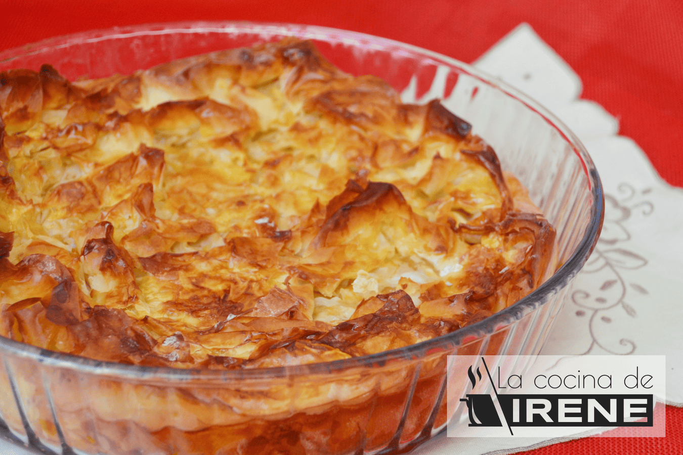 Pastel crujiente de carne picada