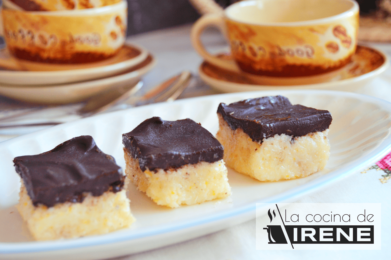 Bocaditos de coco y chocolate