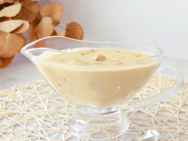 Salsa de queso y champiñones