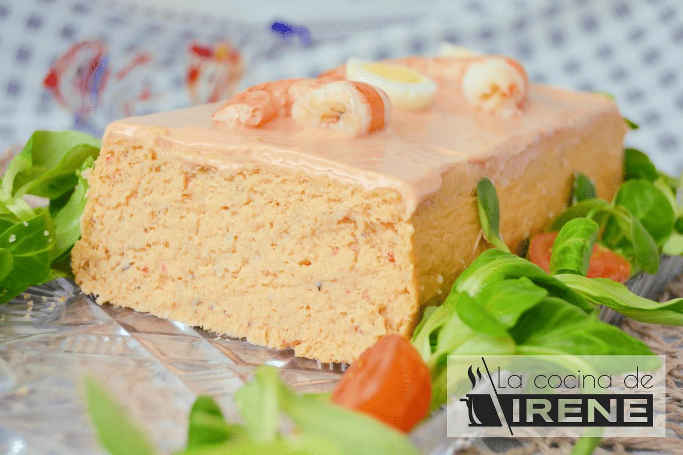 Pudin de merluza y langostinos