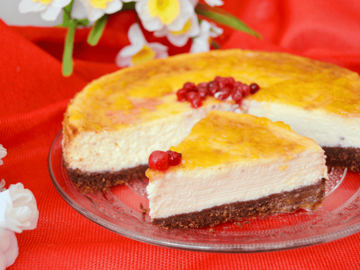 Tarta de queso y chocolate blanco