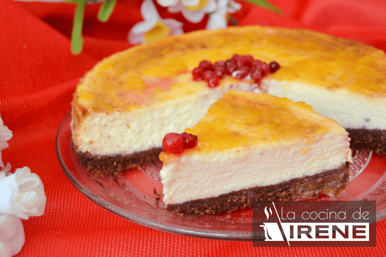 Tarta de queso y chocolate blanco