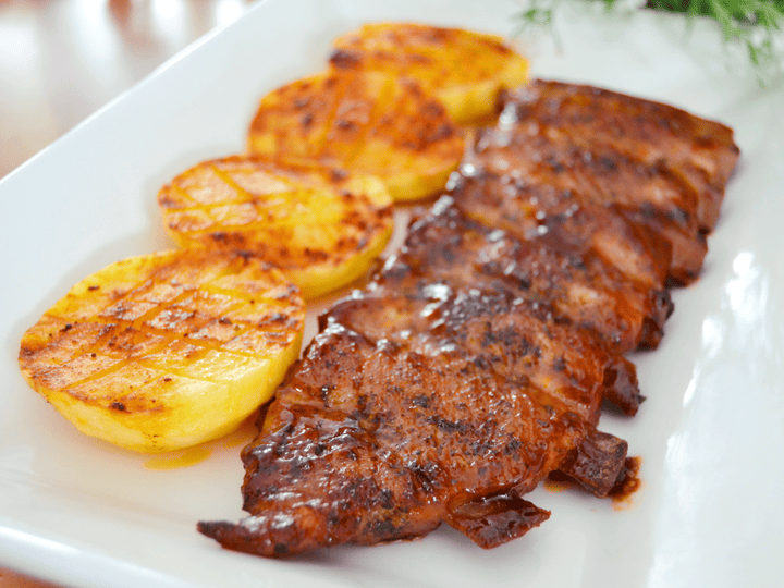 Costillas de cerdo con salsa barbacoa