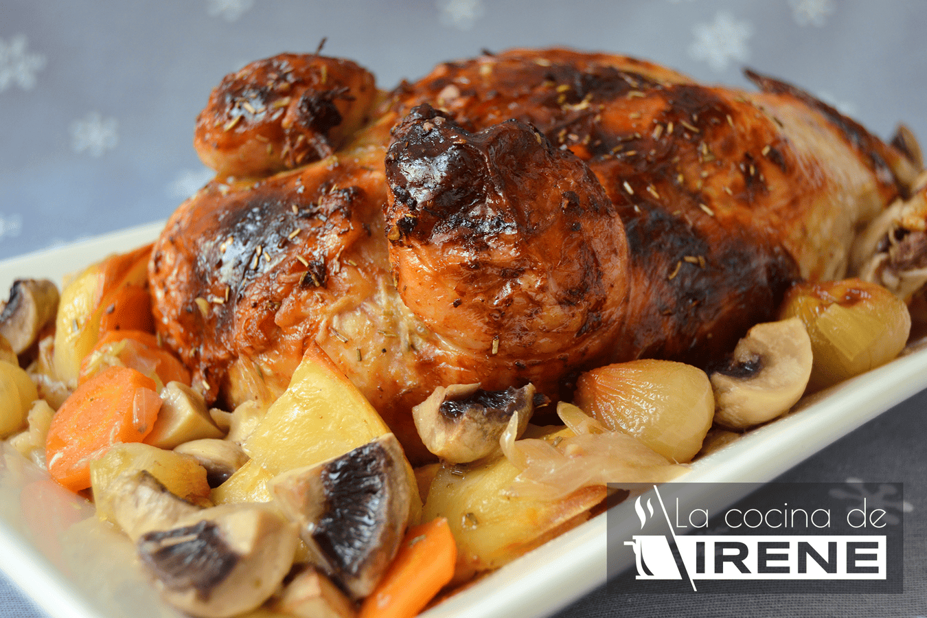 Pollo relleno de carne picada