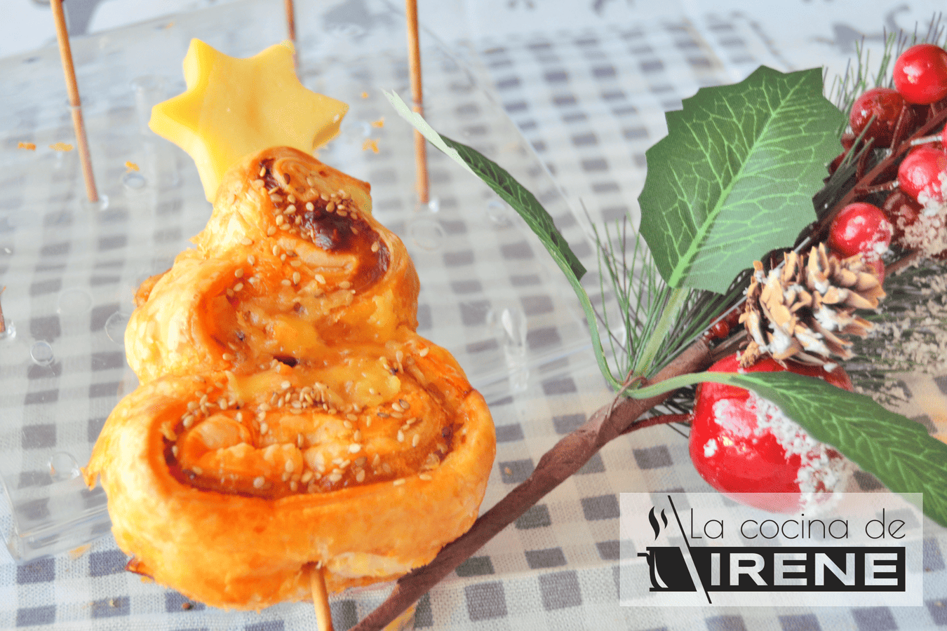 Arbolitos navideños de hojaldre