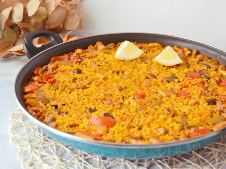 Paella de magro y verduras