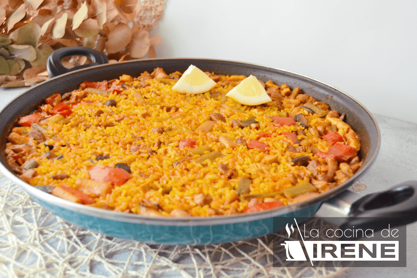 Paella de magro y verduras