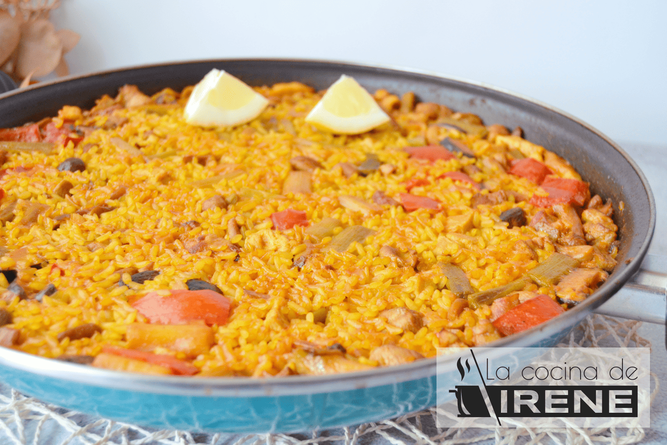 Paella de magro y verduras