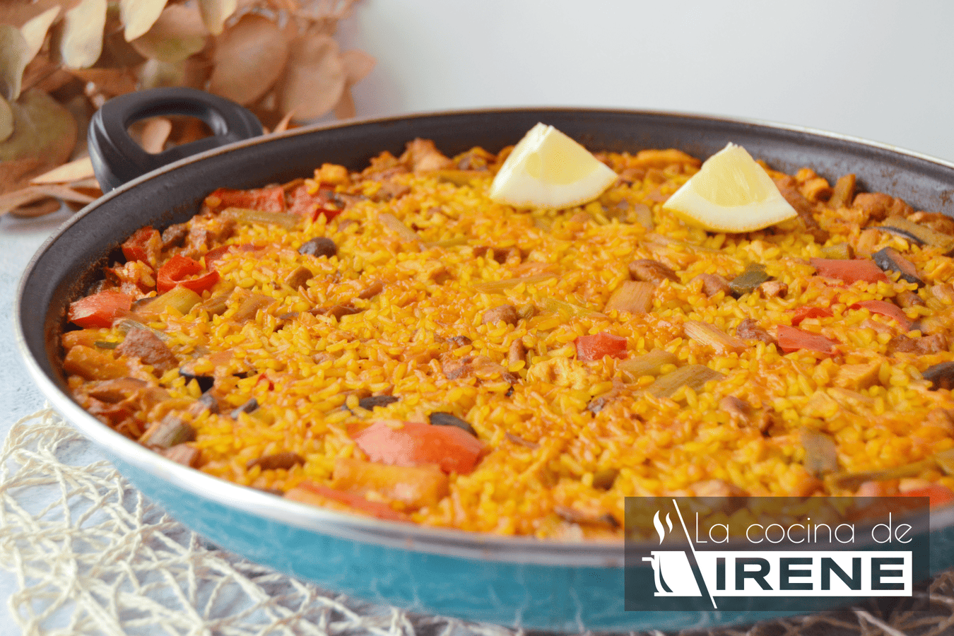 Paella de magro y verduras