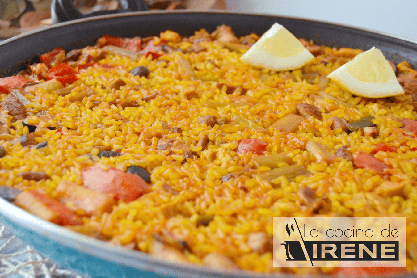Paella de magro y verduras