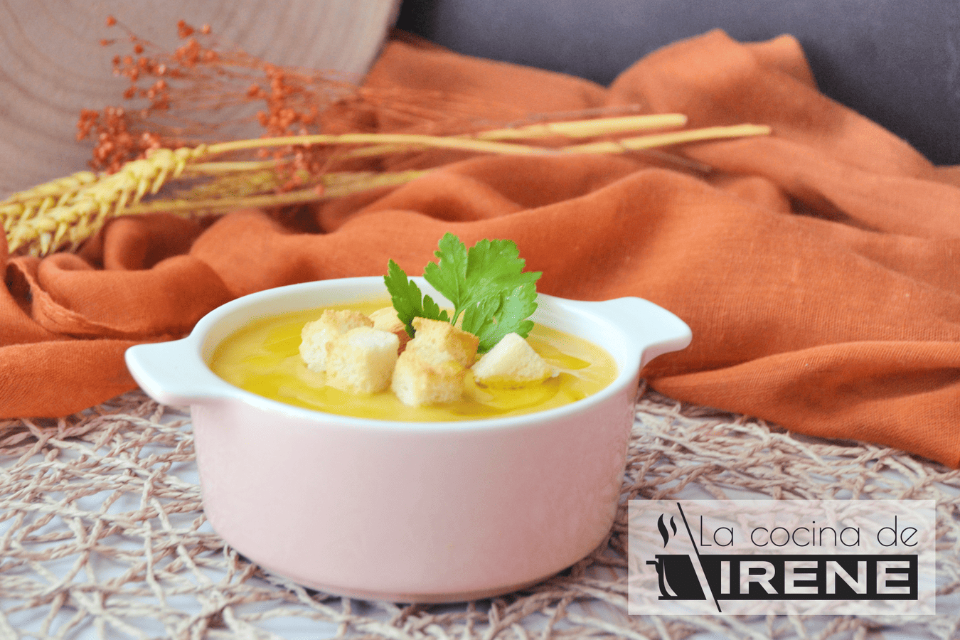 Crema de calabaza y manzana