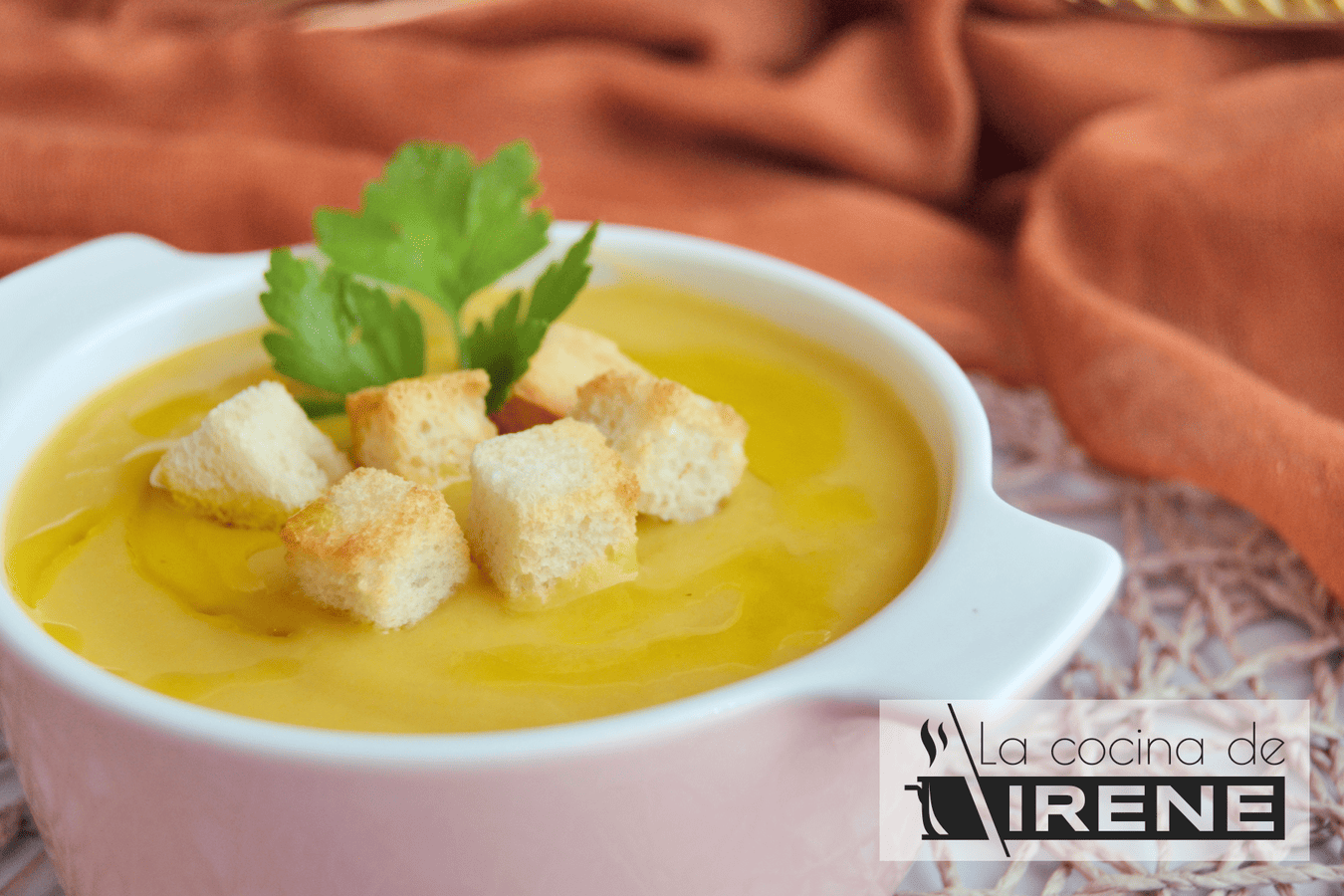 Crema de calabaza y manzana